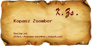 Kopasz Zsombor névjegykártya