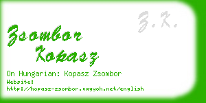 zsombor kopasz business card